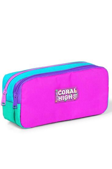 Coral High Kids Çok Renkli İki Bölmeli Kalem Çantası 12117 - Coral High KIDS