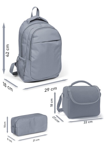 Coral High Kids Çok Renkli Kalp Desenli 3’lü Okul Çanta Seti SET0123670 - 2