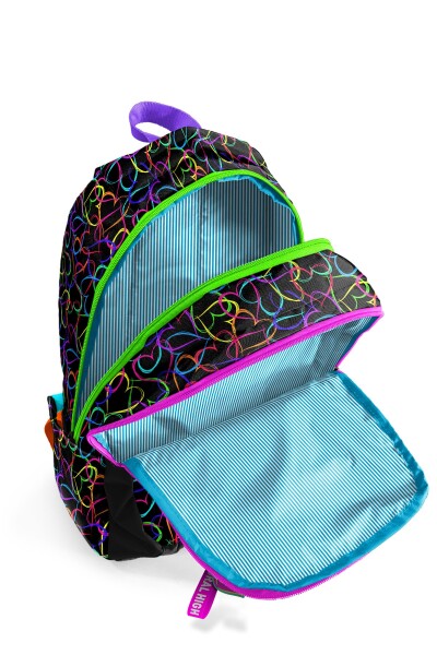 Coral High Kids Çok Renkli Kalp Desenli 3’lü Okul Çanta Seti SET0123670 - 3