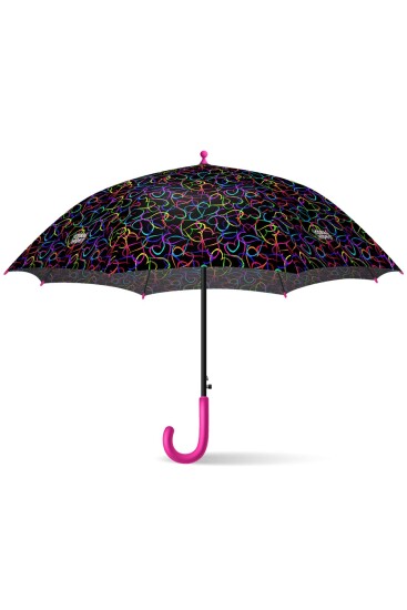 Coral High Kids Çok Renkli Kalp Desenli Çocuk Şemsiyesi 12669 - 5