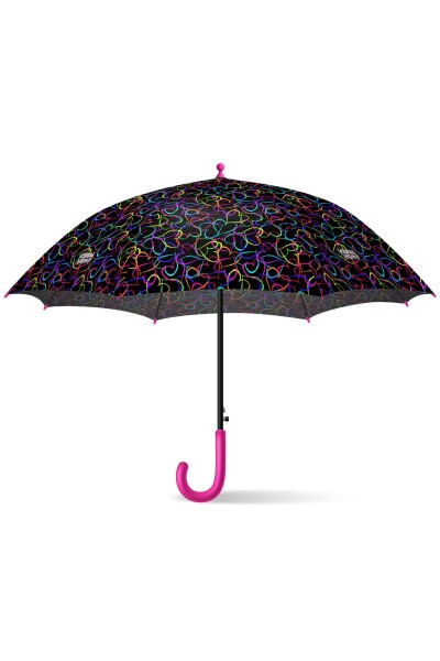 Coral High Kids Çok Renkli Kalp Desenli Çocuk Şemsiyesi 12669 - 5