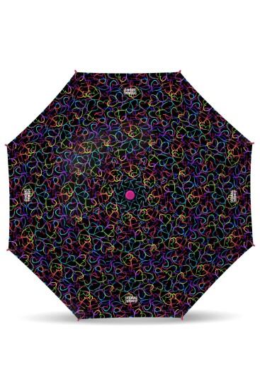 Coral High Kids Çok Renkli Kalp Desenli Çocuk Şemsiyesi 12669 - 2