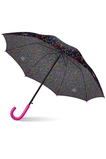 Coral High Kids Çok Renkli Kalp Desenli Çocuk Şemsiyesi 12669 - 4