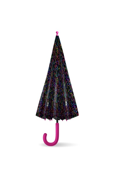 Coral High Kids Çok Renkli Kalp Desenli Çocuk Şemsiyesi 12669 - 6