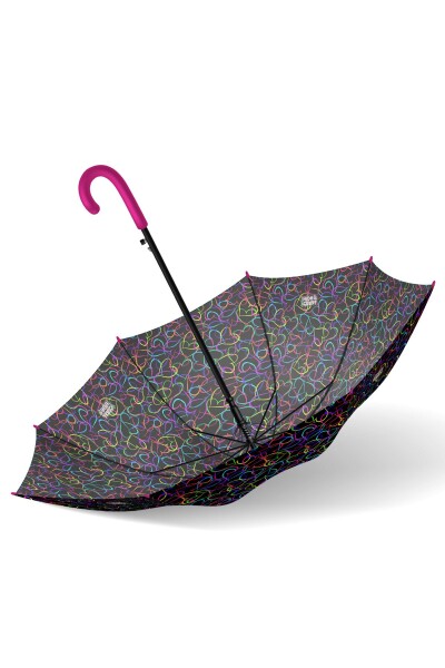 Coral High Kids Çok Renkli Kalp Desenli Çocuk Şemsiyesi 12669 - 7