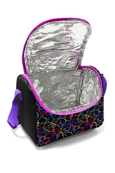 Coral High Kids Çok Renkli Kalp Desenli Thermo Beslenme Çantası 22770 - 4