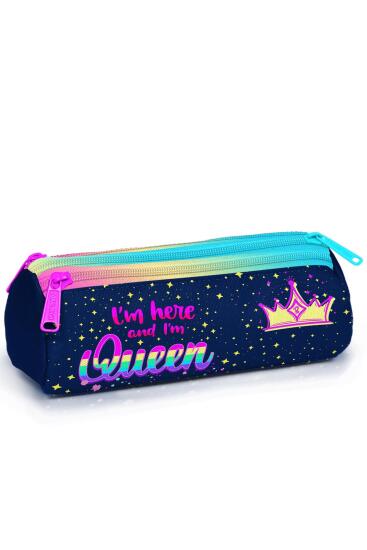 Coral High Kids Çok Renkli Lacivert Üç Bölmeli Kalem Çantası 11163 