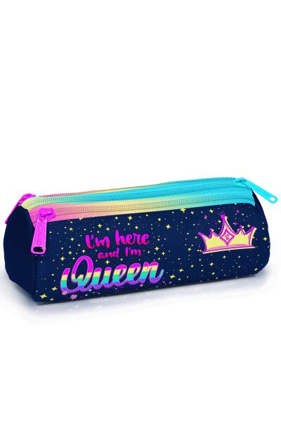 Coral High Kids Çok Renkli Lacivert Üç Bölmeli Kalem Çantası 11163 - 1