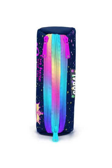 Coral High Kids Çok Renkli Lacivert Üç Bölmeli Kalem Çantası 11163 - 2