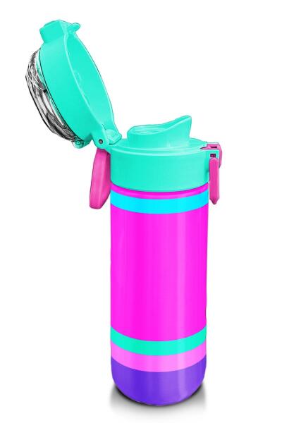 Coral High Kids Çok Renkli Pipetli ve Direkt İçim Çelik Termos 500 ml 31864 - 6