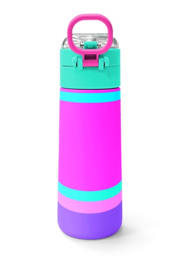 Coral High Kids Çok Renkli Pipetli ve Direkt İçim Çelik Termos 500 ml 31864 - 4