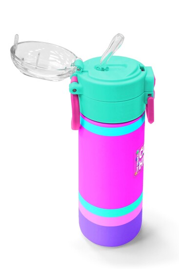 Coral High Kids Çok Renkli Pipetli ve Direkt İçim Çelik Termos 500 ml 31864 - 5
