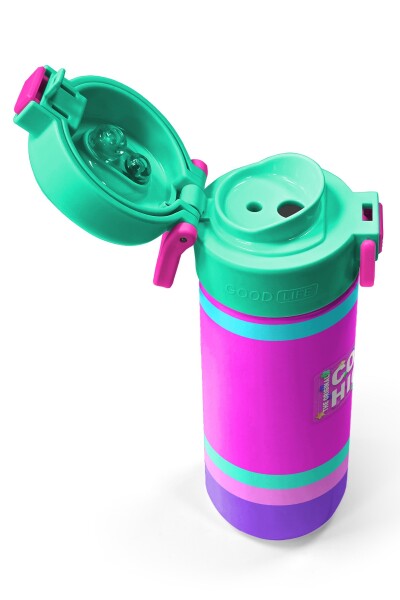 Coral High Kids Çok Renkli Pipetli ve Direkt İçim Çelik Termos 500 ml 31864 - 3