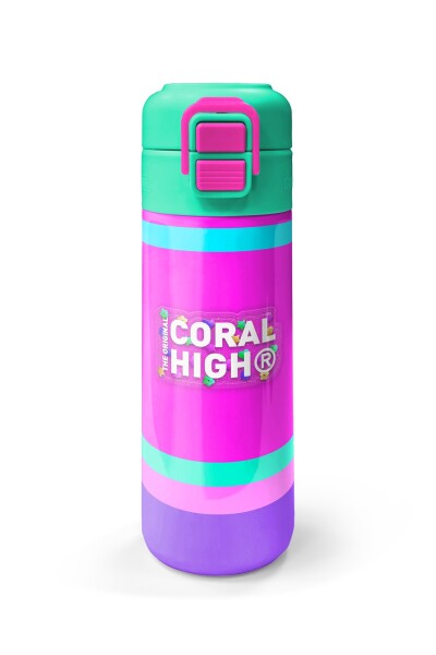 Coral High Kids Çok Renkli Pipetli ve Direkt İçim Çelik Termos 500 ml 31864 - 4