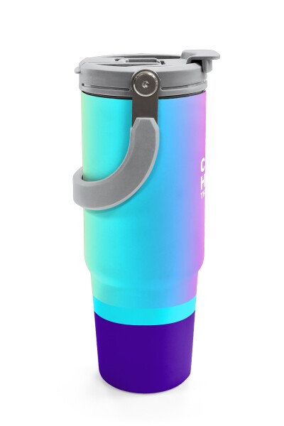 Coral High Kids Çok Renkli Pipetli ve Direkt İçim Çelik Termos 900 ml 38723 - 6