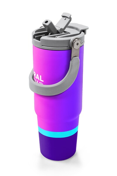 Coral High Kids Çok Renkli Pipetli ve Direkt İçim Çelik Termos 900 ml 38723 - 2