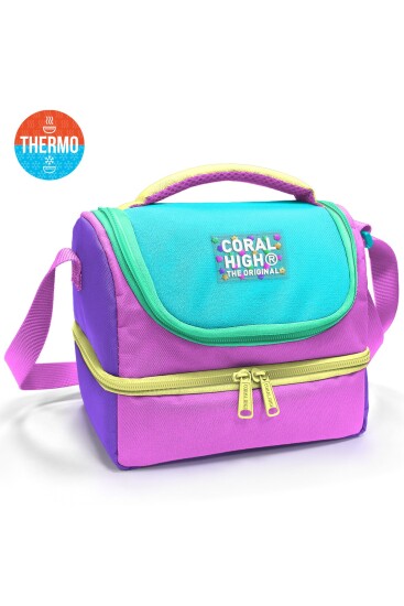 Coral High Kids Çok Renkli Thermo İki Katlı Beslenme Çantası 37215 - CORAL HIGH