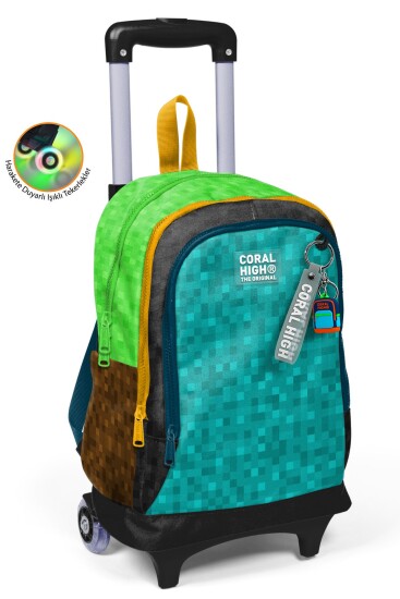 Coral High Kids Craft Desenli Desenli Çekçekli 3'lü Çanta Seti SET0134016 