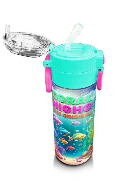 Coral High Kids Denizatı Desenli Pipetli ve Direkt İçim Çelik Termos 500 ml 31988 - 5