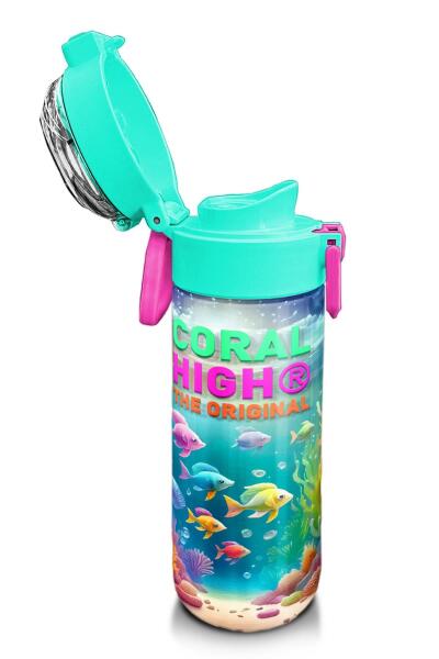 Coral High Kids Denizatı Desenli Pipetli ve Direkt İçim Çelik Termos 500 ml 31988 - 6