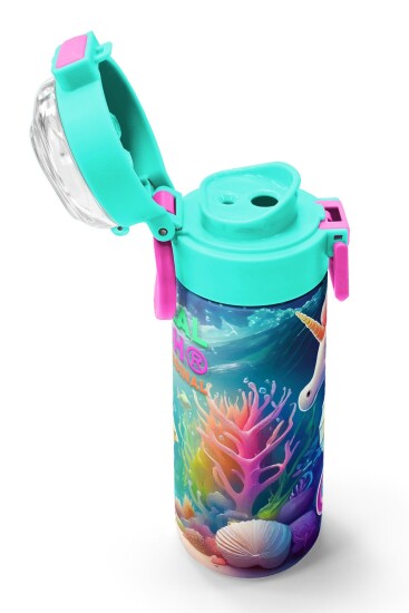 Coral High Kids Denizatı Desenli Pipetli ve Direkt İçim Çelik Termos 500 ml 31988 - 6