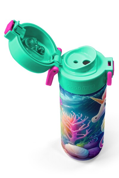 Coral High Kids Denizatı Desenli Pipetli ve Direkt İçim Çelik Termos 500 ml 31988 - 3