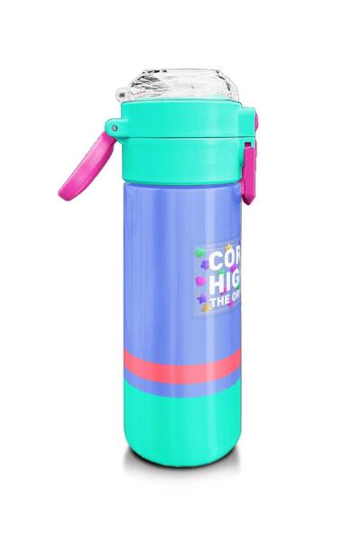 Coral High Kids Derin Mavi Renkli Pipetli ve Direkt İçim Çelik Termos 500 ml 31854 - 2