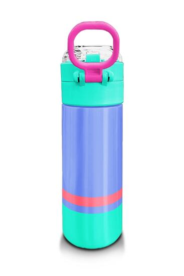 Coral High Kids Derin Mavi Renkli Pipetli ve Direkt İçim Çelik Termos 500 ml 31854 - 3