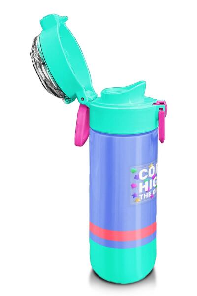 Coral High Kids Derin Mavi Renkli Pipetli ve Direkt İçim Çelik Termos 500 ml 31854 - 6