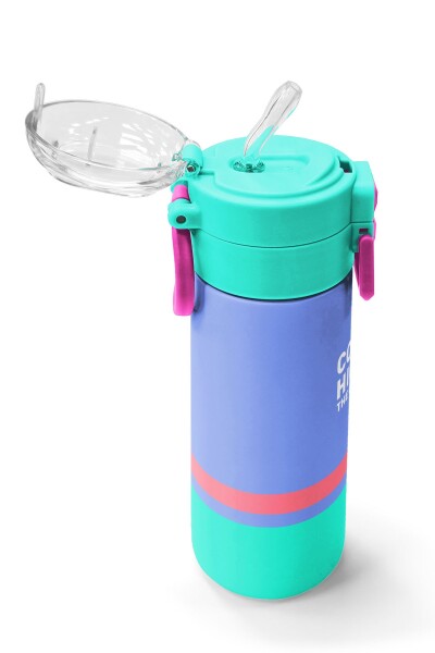 Coral High Kids Derin Mavi Renkli Pipetli ve Direkt İçim Çelik Termos 500 ml 31854 - 5