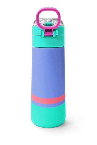 Coral High Kids Derin Mavi Renkli Pipetli ve Direkt İçim Çelik Termos 500 ml 31854 - 4