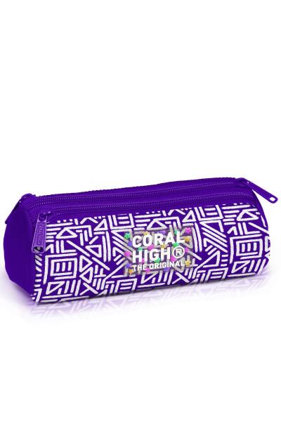 Coral High Kids Desenli Üç Bölmeli Kalem Çantası 11183 - 1