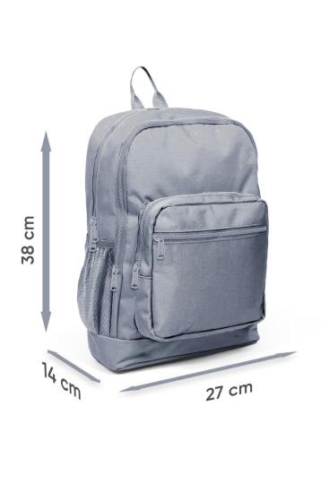 Coral High Kids Su Yeşili Pembe Flamingo Desenli Dört Bölmeli USB'li Okul Sırt Çantası 23812 - 5