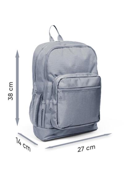 Coral High Kids Su Yeşili Pembe Flamingo Desenli Dört Bölmeli USB'li Okul Sırt Çantası 23812 - 5