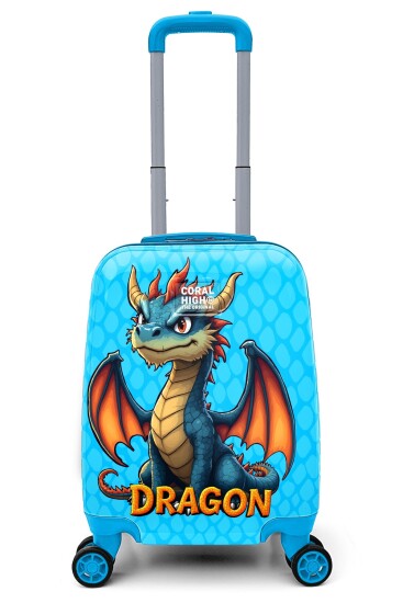 Coral High Kids Dragon Desenli Çocuk Valizi 16697 - Coral High
