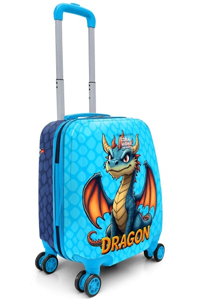 Coral High Kids Dragon Desenli Çocuk Valizi 16697 - 7