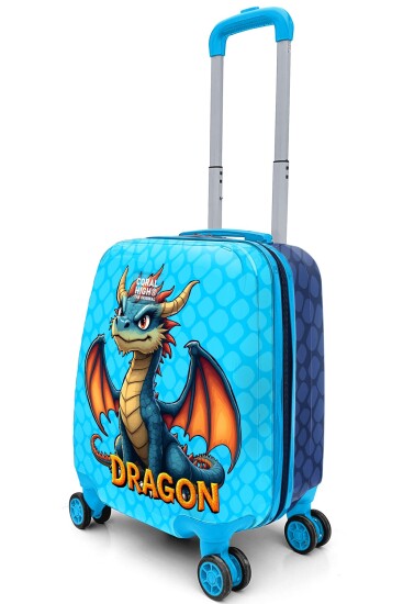 Coral High Kids Dragon Desenli Çocuk Valizi 16697 - 2