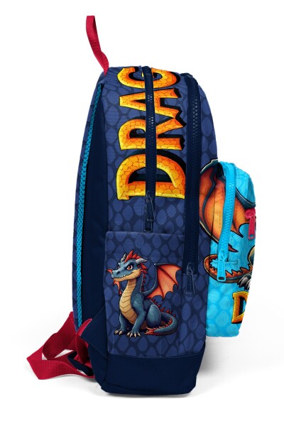 Coral High Kids Dragon Desenli Okul Sırt Çantası 33213 - 5