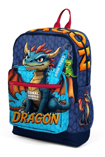 Coral High Kids Dragon Desenli Okul Sırt Çantası 33213 - 6