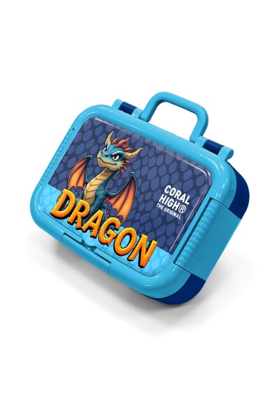 Coral High Kids Dragon Desenli Paslanmaz Çelik Beslenme Kabı 39113 - 1