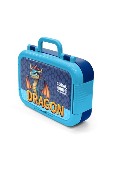 Coral High Kids Dragon Desenli Paslanmaz Çelik Beslenme Kabı 39113 - 4