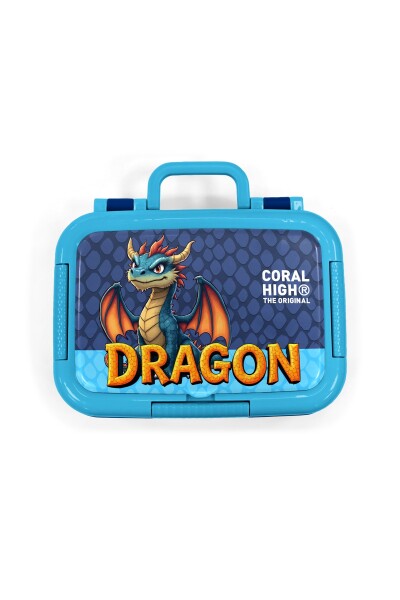 Coral High Kids Dragon Desenli Paslanmaz Çelik Beslenme Kabı 39113 - 5