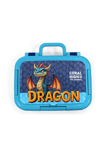 Coral High Kids Dragon Desenli Paslanmaz Çelik Beslenme Kabı 39113 - 5