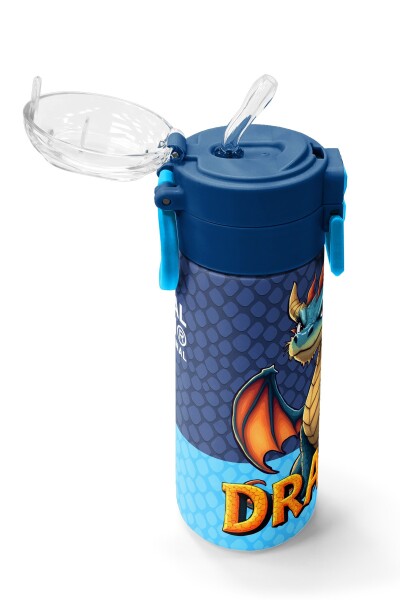 Coral High Kids Dragon Desenli Pipetli ve Direkt İçim Çelik Termos 500 ml 38113 - 5