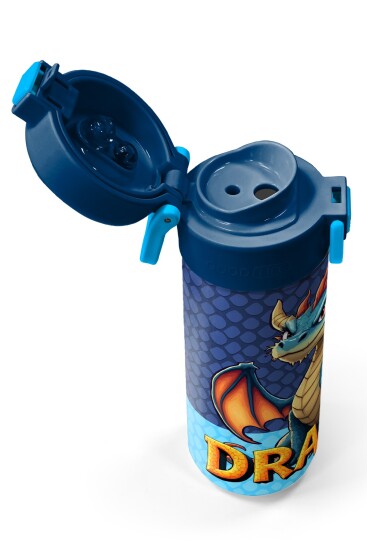 Coral High Kids Dragon Desenli Pipetli ve Direkt İçim Çelik Termos 500 ml 38113 - 3