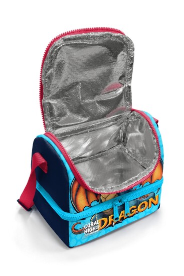 Coral High Kids Dragon Desenli Thermo İki Katlı Beslenme Çantası 37206 - 3