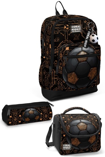 Coral High Kids Futbol Desenli 3’lü Okul Çanta Seti SET0133217 