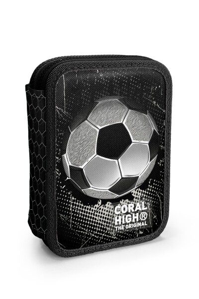 Coral High Kids Futbol Desenli Çift Katlı Kalem Çanta 11153 - 1