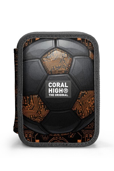 Coral High Kids Futbol Desenli Çift Katlı Kalem Çanta 31106 - 10