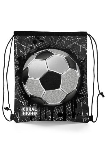 Coral High Kids Futbol Desenli İpli Büzgülü Sırt Çantası 12654 
